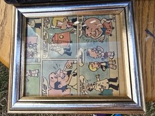 Comicbook Art Frame, Clip Out From Richie Rich Vintage Comicbook Framed To Hang