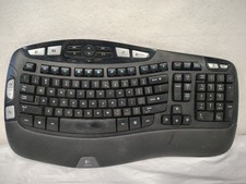 Logitech K350 Comfort Wave Wireless Keyboard with USB Dongle Black Tested