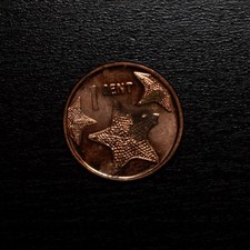 2015 Bahamas 1 Cent Coin - Starfish Design