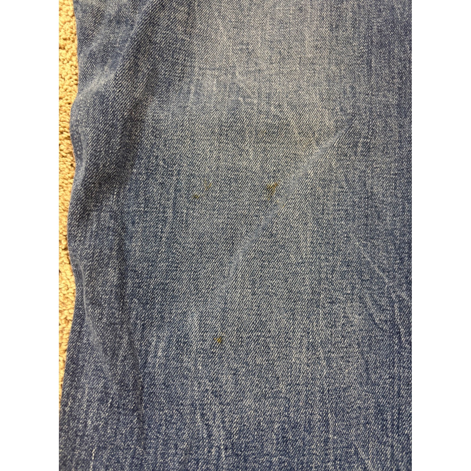 Levi Strauss 502 Regular Fit Blue Wash Denim Jeans Mens Size 36x30 Stained thumbnail 8