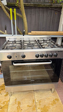 Baumatic Freestanding Natural Gas Cooker 5 Burner Hob Single Oven Grill Steel