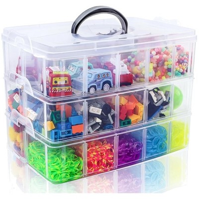 Compact Storage Box with Dividers - 30 Compartments