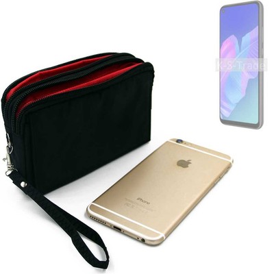 Gürtel Tasche für Huawei P40 lite E Travel bag Schutz Hülle Holster Case schw
