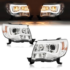 Dot Chrome Led Tube Projector Headlights Headlamps For Toyota Tacoma 2005-2011 Dot Chrome Led Tube Projector Headlights Headlamps For Toyota Tacoma 2005-2011