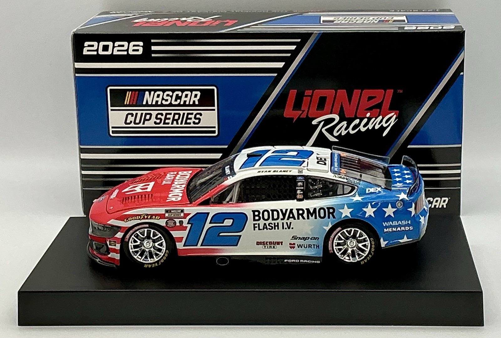 2026 1/24 #12 Ryan Blaney “BodyArmor Red White & Blue” Mustang 1 of 720 SD Ship