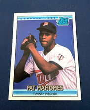 1992 Donruss Baseball Pat Mahomes Rookie Card #403 Factory Set Break NM-MT. rookie card picture