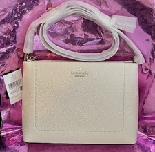 Kate Spade Leila Pebbled Leather Meringue Crossbody Purse KG464 329 Retail