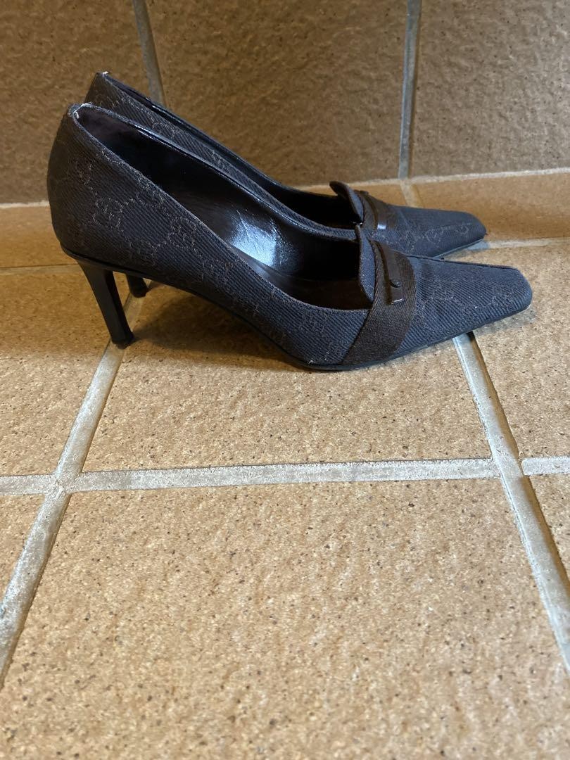 Gucci Pumps Heel Dark Brown With GG Pattern Size 37.5 US About7.5 For Women thumbnail 20