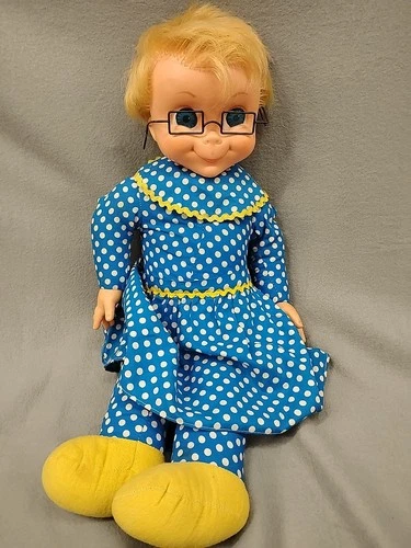 Vtg 1967 Mattel Mrs. Beasley Family Affair 21" Doll *Non-Talking* With Glasses!!
