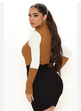 NWT Fashion Nova Sweater Mini Dress Size S Women’s Long Sleeve