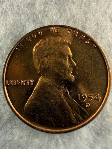 1954-D Lincoln Wheat Cent Penny RED UNCIRCULATED BU - FREE SHIPPING!