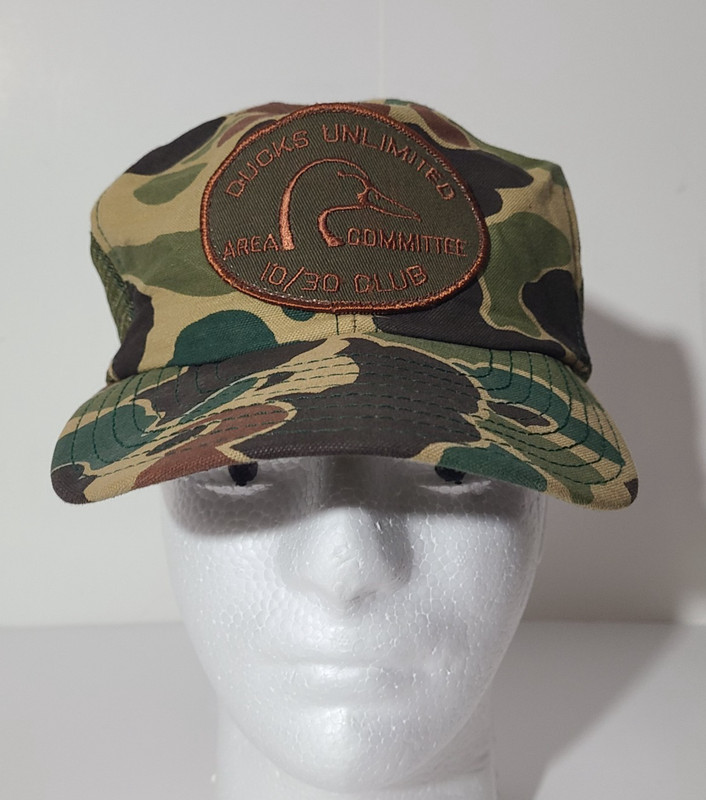 Vintage Ducks Unlimited  10/30 Club Camo Mesh Snapback Hat/Cap Made in USA