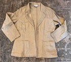 Coldwater Creek Linen Embroidered Jacket Boho Artisanal Cottage || Size PL — photo 1