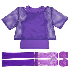  Neon Fishnets Hand Rave Festival Outfits for Women Adult Circus Costume