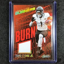 2023 Absolute Football Travis Etienne Jr. Absolute Burners Jersey Gold 7/99