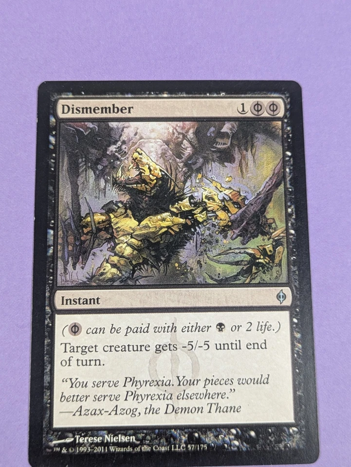 MTG Magic the Gathering: New Phyrexia: Dismember #57/175 Uncommon - NM - Image 3 of 4
