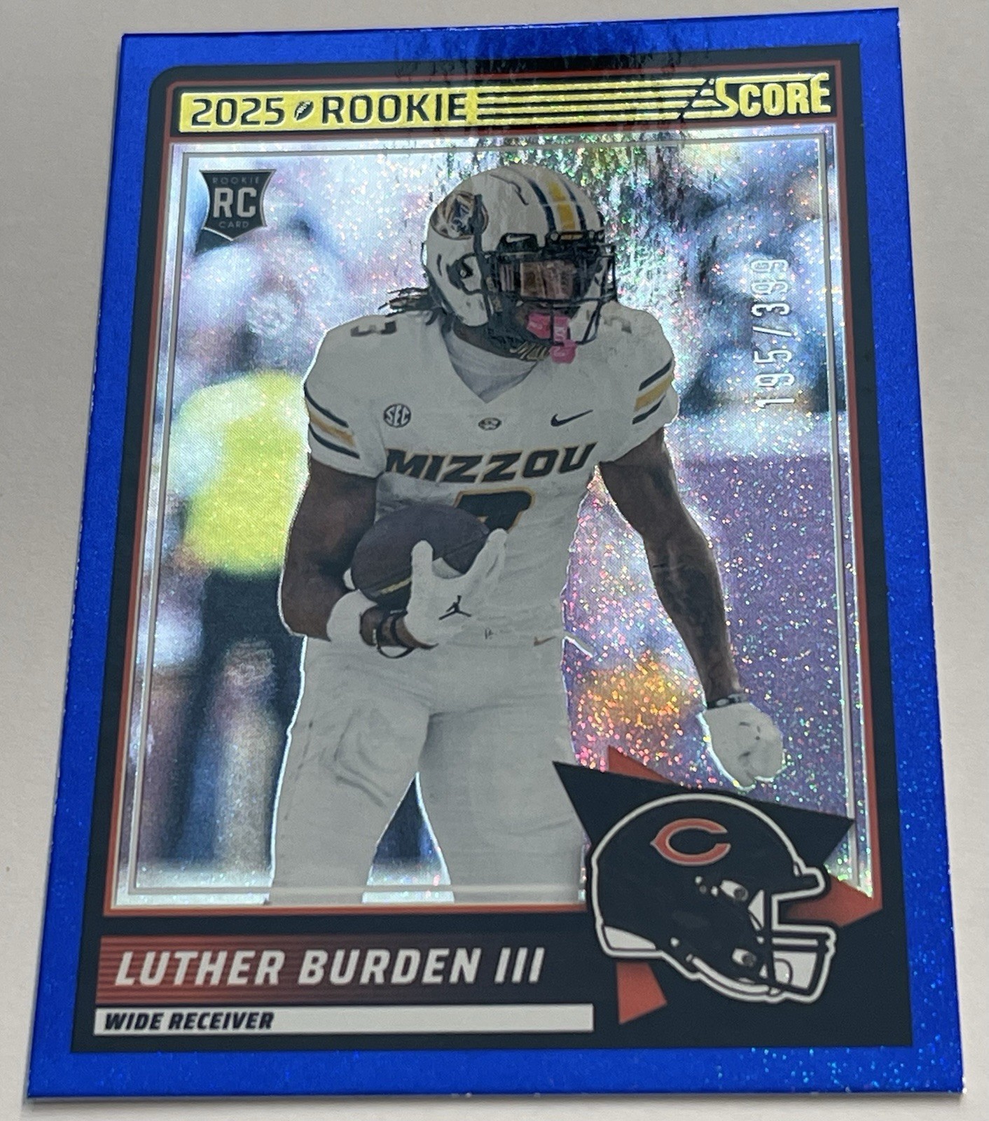 2025 LUTHER BURDEN III Score #18 BLUE DOTS ROOKIE CARD /399! BEARS SP RC!