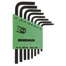 Bondhus 8-Piece T6-T25 Short Star Tip L-Wrench Set w/ProGuard (31732)