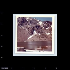 Square Color Photo MOUNTAIN LANDSCAPE SNOW AND LAKE TIOGA PASS