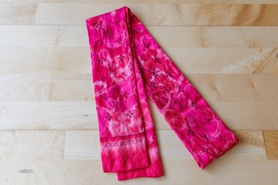 LOUIS VUITTON Bandeau-Schal   Pinkes Monogram & Florales Design