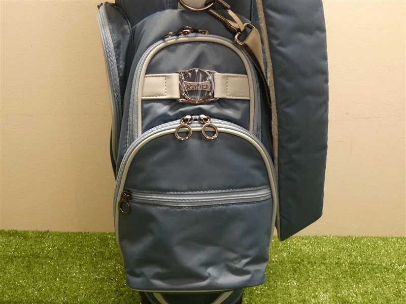 Carro de golf XXIO para damas con ruedas de transporte de 5 vías bolsa azul/gris nuevo Foto 3 de 4