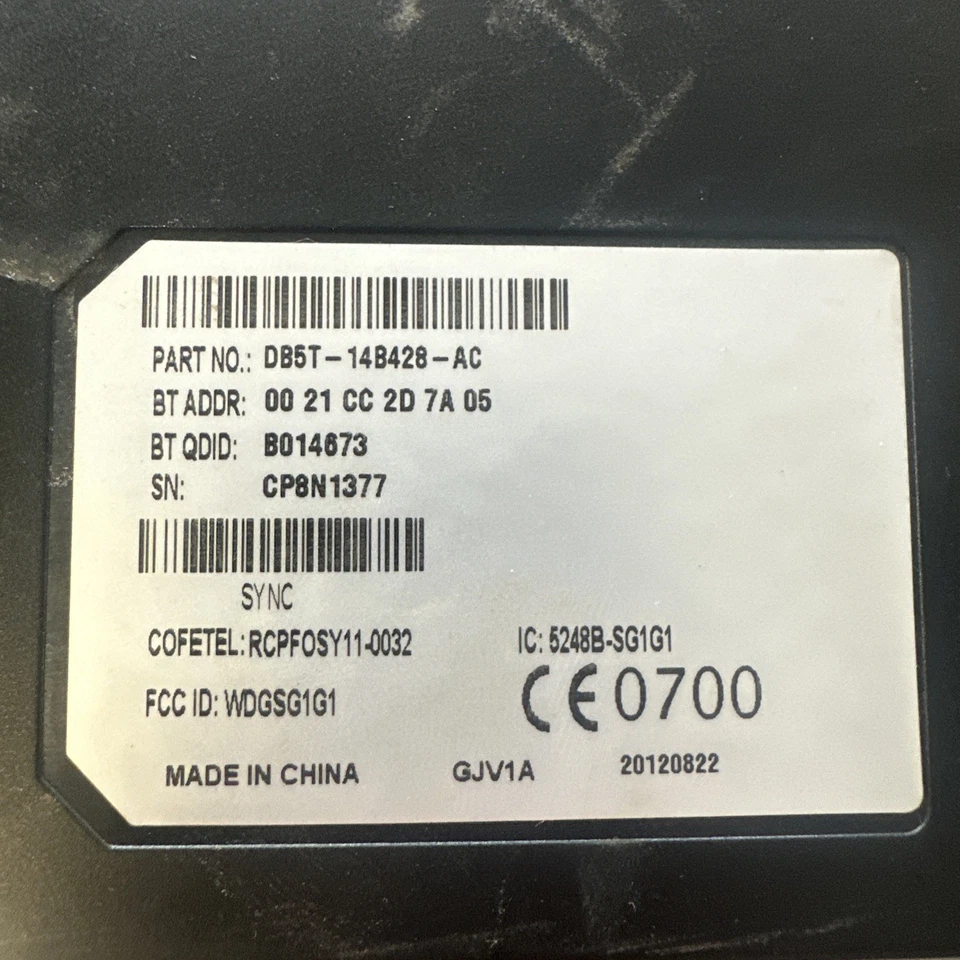 Ford Explorer Edge SYNC 2013 2014 carrocería control comunicaciones módulo de voz Foto 2 de 4