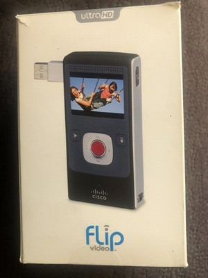 Cisco Flip Video Black Silver 2'' LCD 8GB Ultra HD Records 2 Hours Camcorder