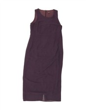 VINTAGE Womens Sleeveless Maxi Dress UK 18 XL Purple Polyester AJ01