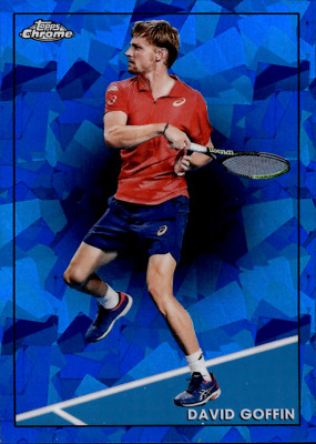 David Goffin 2021 Topps Chrome Sapphire Tennis Blue Sapphire Parallel SP #26