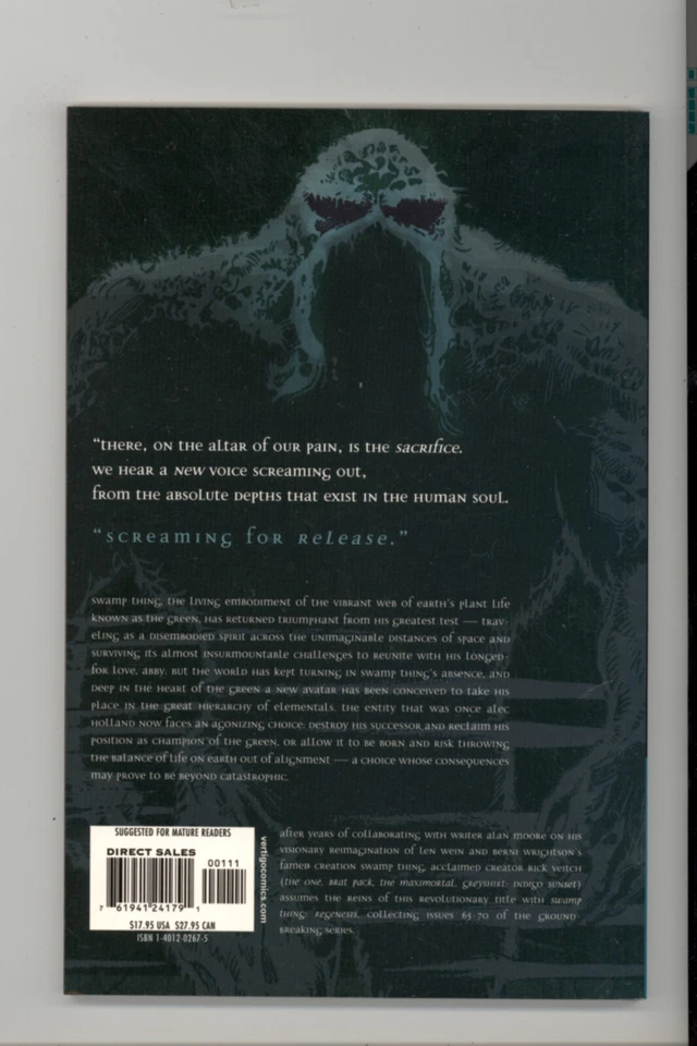 Swamp Thing Vol. 7: Regenesis Vertigo DC NUEVO Nunca Leer TPB Foto 2 de 2