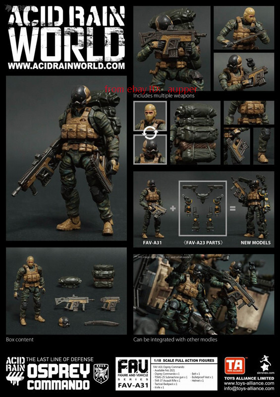 Perfect Acid Rain World 1/18 Fav-A31 Osprey Commando Action Figure