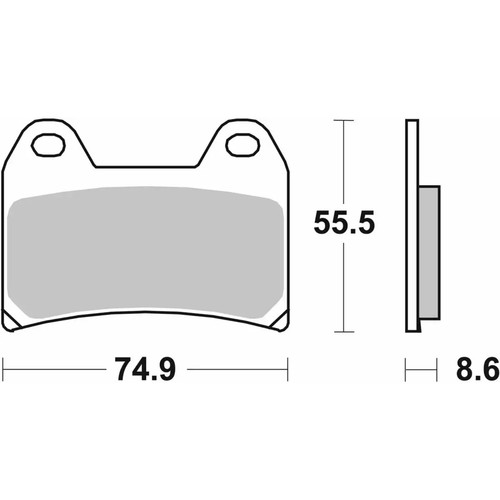 SBS HS Sinter Street Front Pads Suitable For Ducati Monster S2R 1000 2007 - Picture 2 of 3