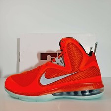Nike LeBron IX Mens US 9 Total Orange Reflective Big Bang Trainers Athletic