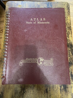 Vintage 1982 Atlas Of The State Of Minnesota Directory Map Farm Land Book