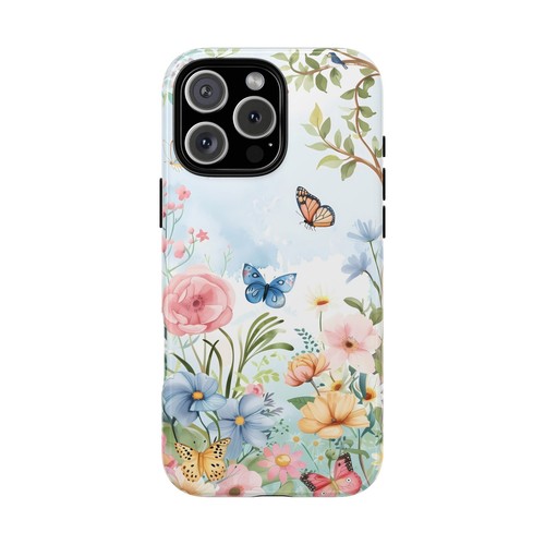 Spring Butterfly & Floral Phone Case, Garden-Inspired Design Cover | X45 - 第 18/272 張圖片