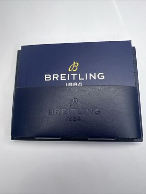 Genuine Breitling Slide Rule Instructions Manual Card Holder Blue  Set