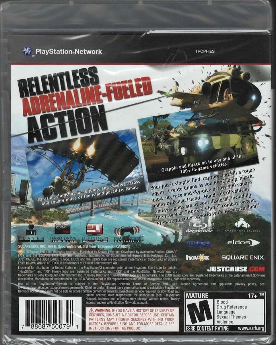 Just Cause 2 PS3 (Brand New Factory Sealed US Version) Playstation