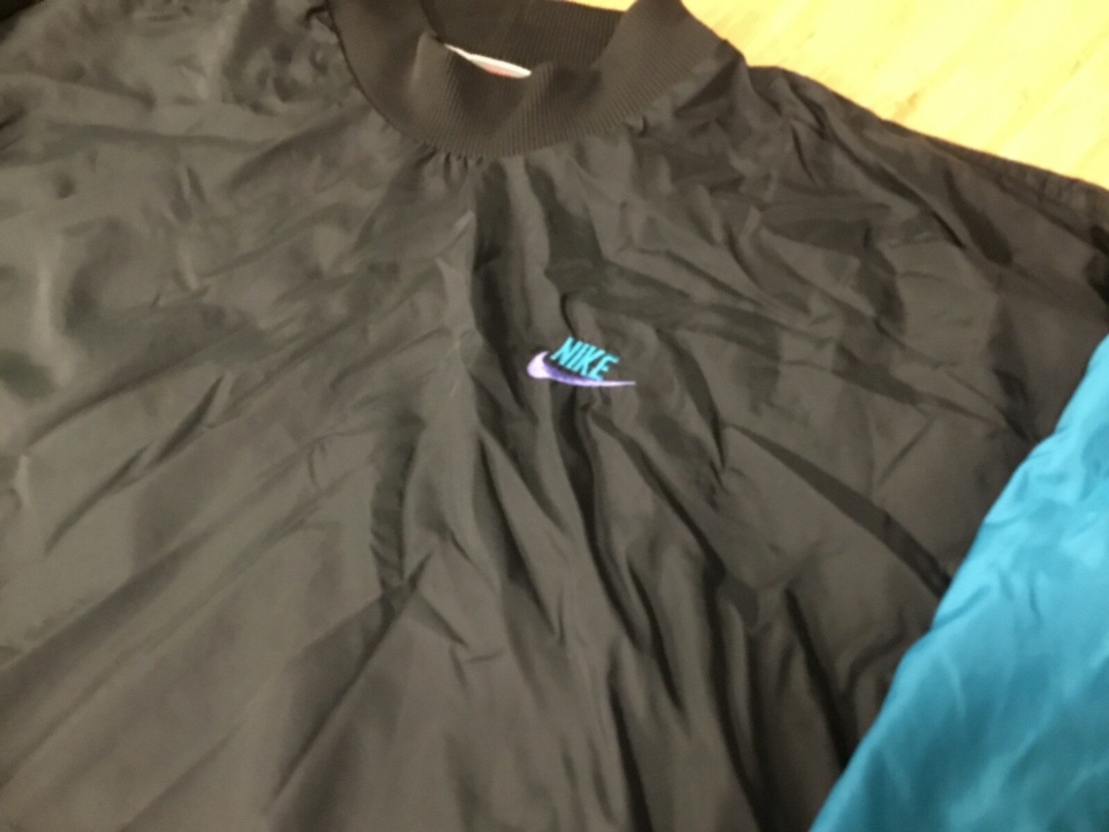 RARE! Vintage 80s Nike Pullover Mock  BL/AQUA/PUR  Street Fashion Unisex LARGE image 3