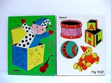 Vintage Playskool Wood Tray Puzzles Jack in the Box 275-31  My Toys 155AN-13