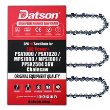 3PACK 10"Chainsaw Chain 3/8"LP.043 40 DL FOR EGO: AC1000,PSA1000,PSA1020,MPS1001