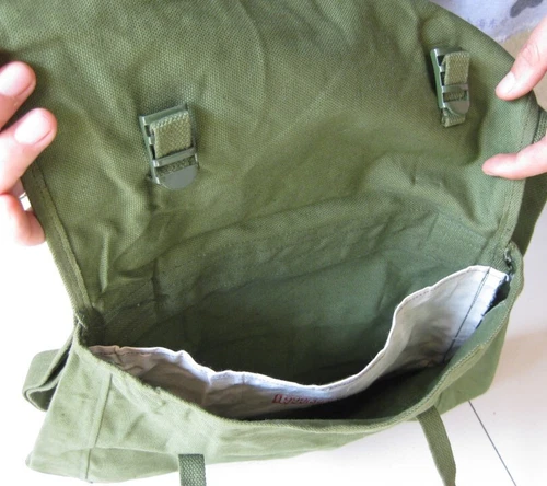 Military surplus collectibles, Chinese military Type 65 canvas bag with red star - Picture 4 of 8