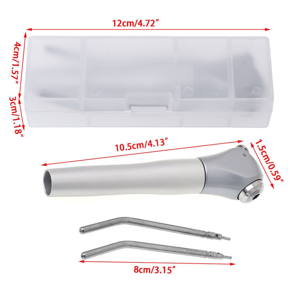 Dental Air Water Syringe 3-Way Handpiece – With 2 Nozzles & Tubes, Autoclavable, Slip Tip, SKYSEA