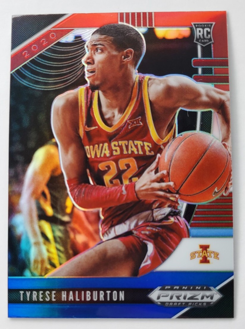 2020 Panini Prizm Draft Picks Tyrese Haliburton Red White Blue 