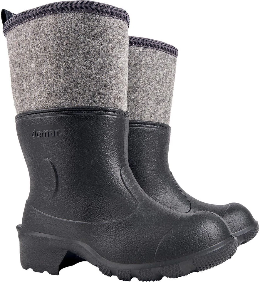 DEMAR leichte EVA Gummistiefel Thermostiefel gefüttert Filz