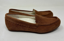 Vionic Mckenzie Slipper Shoes Moccasin Toffee Brown Comfort Suede Women  s Size 5