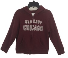 OLD NAVY Burgundy Full Zip Hoodie Kids Size S/P