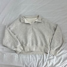 Abercrombie Fitch Essentials Sunday half-zip pullover, Size medium, perfect