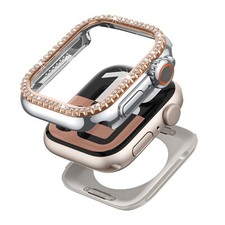 For Apple Watch Series 9/8/7/6/5/4/SE 44mm 45mm Glitter Armor Bumper Case Cover