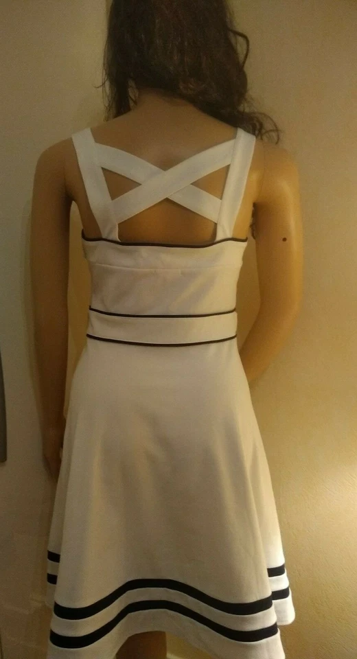 Robe Cache-cache blanche/noire T 42 - Photo 3/4