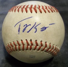 TYLER KRIEGER Cleveland Indians AUTOGRAPHED Carolina League Baseball  